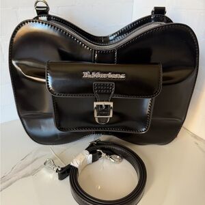 Dr Martens Black 100% Vegan Large Backpack Shoulder Bag Love Bow Crossbody